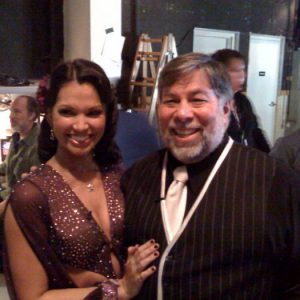 Melissa and Woz backstage 